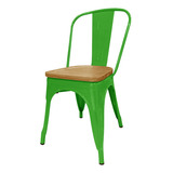 Silla Tolix Madera Plus - Desillas Estructura De La Silla Tono Verde Manzana