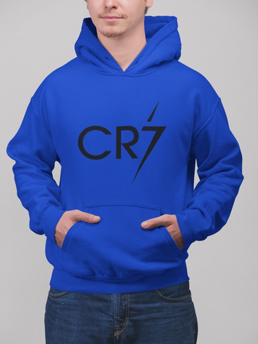 Poleron Unisex Cr7 Cristiano Ronaldo Futbol Rayo Estampado Algodon