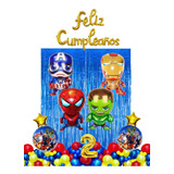 Set De Globos Avengers Decoracion Feliz Cumpleaños