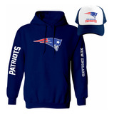 Kit De Sudadera + Gorra Sublimada Mod New England Patriots