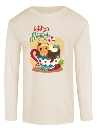 Playera Galleta De Jengibre Feliz Navidad Regalo Feliz Cute