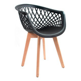 Kit 6 Cadeira De Jantar Empório Tiffany Web Pé Wood Cor Da Estrutura Da Cadeira Madeira Cor Do Assento Preto
