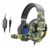 Headset Gamer Camuflado Com Mic Compatível Ps4 Ps5 Xbox