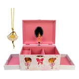 Caja De Joyas Musical Para Recital De Ballet Con Cajones Lat