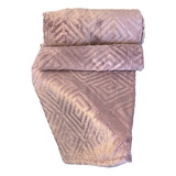 Cobertor Manta Flannel Embossed King Queen Luxo 2,20x2,40 Cor Violeta