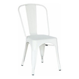 Silla Metalica Moderna Estilo Industrial Tipo Tolix Color Del Asiento Blanco