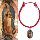 50 Pulseras Hilo Rojo Y Color Virgen Guadalupe Recuerdos