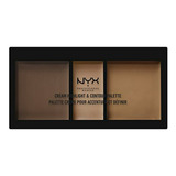 Paleta Contorno E Iluminador Nyx Profesional, Deep 0.38 Oz.