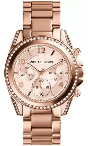 Michael Kors Reloj Para Mujer Blair En Tono Dorado Rosa Mk52
