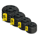 Kit Halter Anilha Emborrachada (4x) 5 3 2 1kg -total 44kg