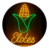 Letrero Luz Neon Elote Elotes Pared 60cm! 