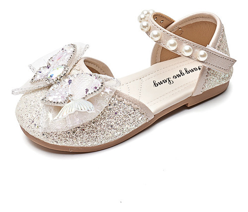 2024 Sandalias Para Niñas Zapatos Princesa De Cristal