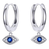 Evil Eye - Pendientes De Aro Pequeños Huggie Para Mujeres Y 