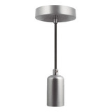 Luminario Colgante Decorativo Lampara De Techo Basic Plata