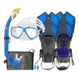 Conjunto De Snorkel Niños Aletas, Equipo De Snorkel An...