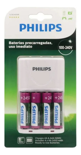 Carregador C/4 Pilha Usb Sony Aa 2500mah Bcg-34hhu4g