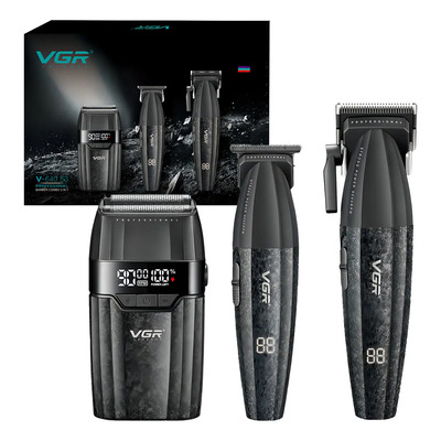 VGR barber combo V-640S3-COM set 3 en 1 color negro cortadora y afeitadora | Meses sin interés