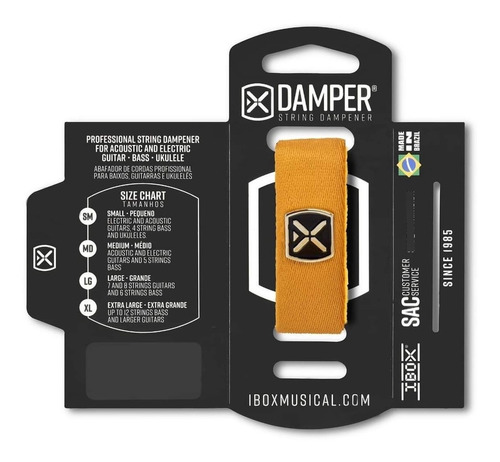 Damper Ibox Amarillo Poliéster Logo Metal Tipo Fretwraps