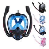 Mascara Snorkel De Buceo Doble Con Soporte Gopro Talla S - M