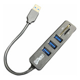 Hub 6 Puertos Multi Usb 2.0 Adaptador Con Lector Tarjeta Sd