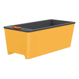 Vaso Plastico Autoirrigavel Unico, Cor Amarelo