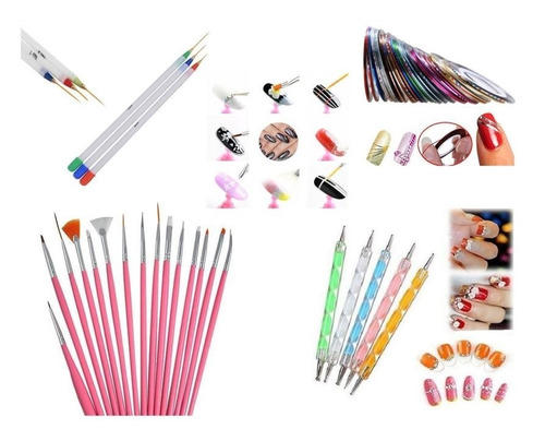 Kit De Pincel Decoración Para Manicura Dotting Liner Dubujar