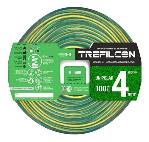 Cables Unipolar 4mm Trefilcon Normalizado 100 Metros