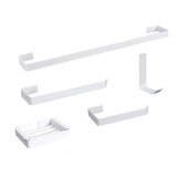 Kit De Acessórios Para Banheiro 5 Peças Stander Branco