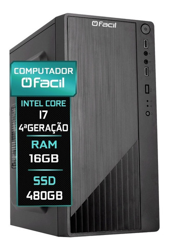 Computador Fácil Intel Core I7 (4ª Geração) 16gb Ssd 480gb