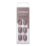 Uñas Press On - Kiss Impress Color Taupe Prize