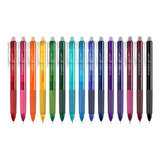 Vanstek Gel Pens, Retractable, Erasable 15 Colors