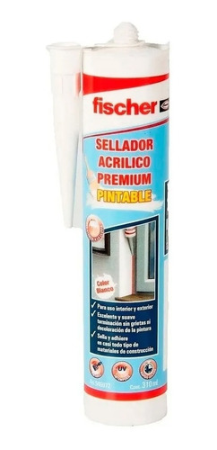 Sellador Acrílico Premium Pintable 310ml Fischer Intemperie