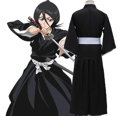 Kuchiki Rukia Clothes Japanese Anime Kimono Cosplay Clothes | Envío gratis