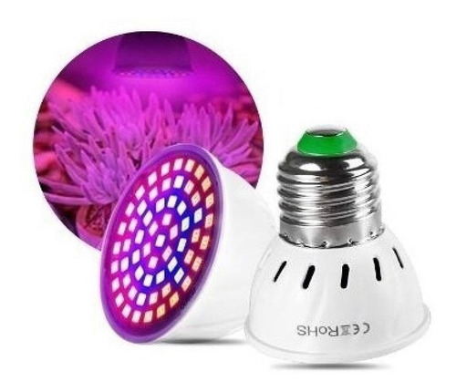 Kit 4 Lâmpadas Led Grow Plantas Cultivo Estufa Full Spectrum