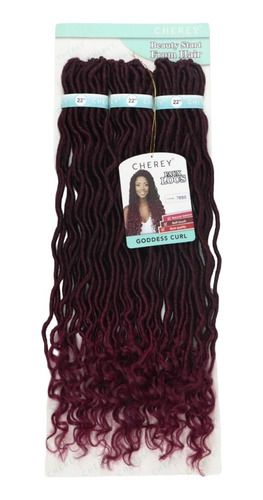 Cabelo Goddess Curl Faux Locs Cherey Crochet 260gr 70cm