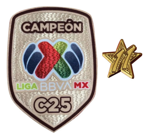 Kit Parche Campeón Y Estrella 11 Toluca 2025 C25 Liga Mx