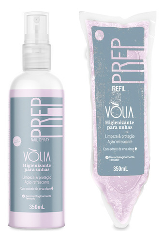 Kit Prep Spray Higienizante De Unhas + Prep Refil, Vòlia