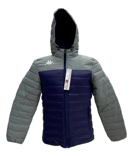 Campera Training Lamezio Kappa Nylon Azul Gris 