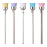 Anself 5pcs Nail Art Drill Bit Mix Color Nail Cepillo Para P