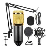 Kit Microfono Condenser Youtube Stream + Placa De Sonido