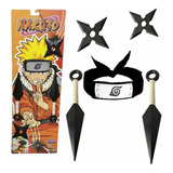 Set Kit Naruto Sasuke Espada Katana Kunai Vincha Shuriken