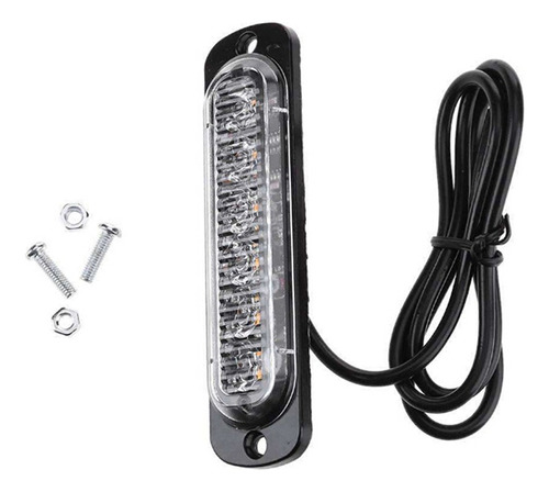 , Kit 8pc Luces Led Barra Estrobo Escolta Patrulla 12-30v ,