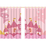 Cortina Infantil Princesa Castelo Encantado 2,80m X 2,00m