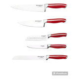 Set 5 Cuchillos Magnum By Boker Arbolito Chef Cuisine Rojo