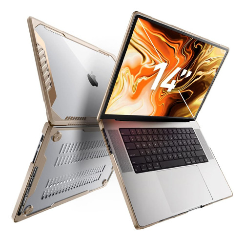 Funda Supcase Para Macbook Pro 14 M1 Pro/max Gold