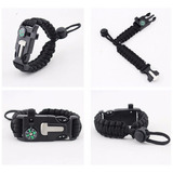 Regalo Pulsera Ajustable Supervivencia Paracord Pedernal 