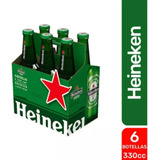 6 Pack Cerveza Heineken Botella 330cc