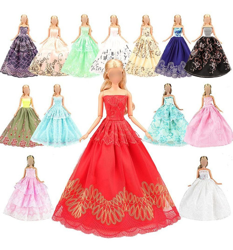 Vestidos Y Ropa Para Muñeca Barbie, Barwa 5 piezas Moda H.