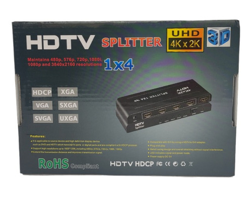 Splitter Hdmi 1x4 4k,2k ,fhd 1080p