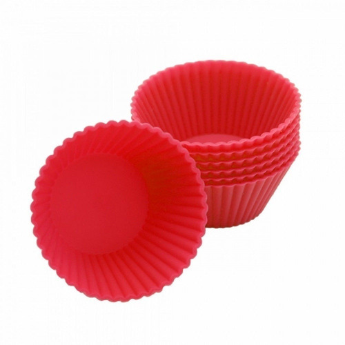 Kit 12 Formas Silicone Antiaderente Cupcake Bolo Muffin